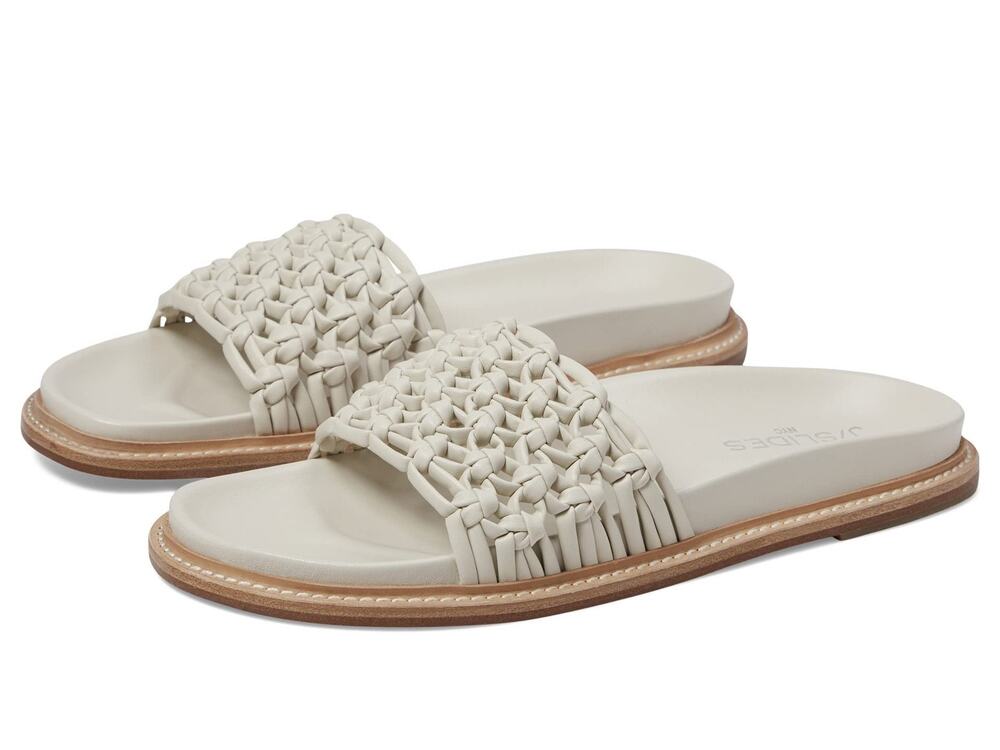 J/SLIDES ROBIE OFF-WHITE LEATHER 6.5 M